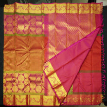 Load image into Gallery viewer, Araku with Pink Combo Kanchipuram Silk Saree
