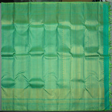 Load image into Gallery viewer, Sea Green Brocade Design Gold Zari Bridal Kanchipuram Silk Saree
