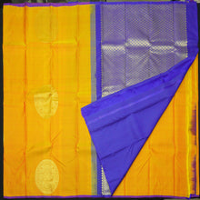 Load image into Gallery viewer, Mustard Yellow Borderless Kanjivaram Silk Saree
