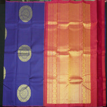 Load image into Gallery viewer, Admiral Blue Borderless Pure Kanchi Silk Saree

