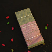 Load image into Gallery viewer, Gray Semi Silk Kanchipuram Gift Sari
