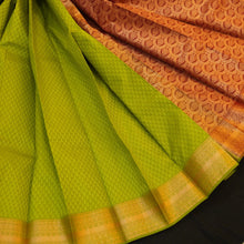 Load image into Gallery viewer, Pickle Green Semi Silk Kanchipuram Gift Sari

